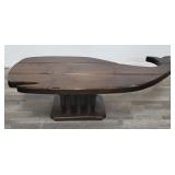 Nautical whale shape coffee table