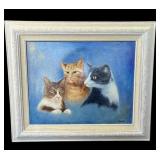 Framed signed Millie oil painting on canvas