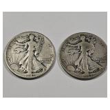 1941 and 1942 Walking Liberty Silver Half Dollar