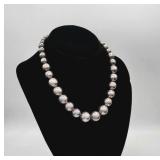 Sterling silver beaded necklace