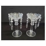 Pair of vintage Crystal candle holders