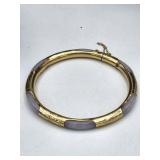 14kt gold jadeite bracelet