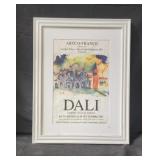 Vintage "Dali" lithograph. In frame