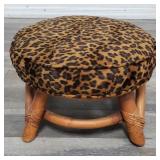 Leapord pattern bentwood foot stool