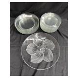 Group of Duralex French glass plates 22 count a