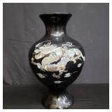 Mother of pearl dragon composite vase