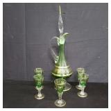 Italian blown glass liquor set