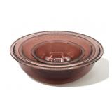 3pc Vintage Pyrex amethyst glass mixing bowls