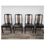 Group of vintage Asian upholstered chairs Note: