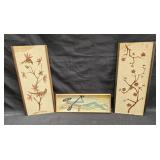 Group of three Mid-century modern art pieces