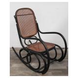 Vintage Thonet-style bentwood rocking chair