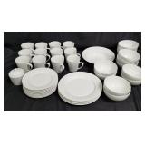 Group of Thomson pottery set, mugs, plates,