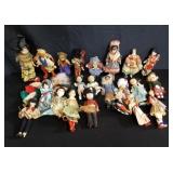 Box of traditional dolls