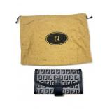 Womens bi-fold accordion wallet with dust bag