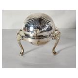 Victorian style roll top butter dish by Roger