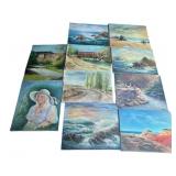 10 Signed Millie oil paintings on canvas