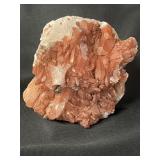 Tangerine quartz cluster specimen