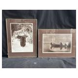 Pair of pencil signed Native American