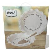 New Parini 2pc ceramic pie dish set New in box-