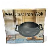 New Parini 11 1/2" cast iron wokNew in box- box