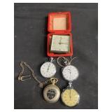 Group of vintage stop watches