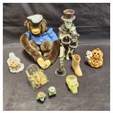 Group of Halloween items for decoration, box lot.