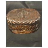 Vintage carved wood jewelry box