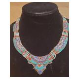 Tibetan handmade necklace with turquoise , coral