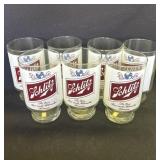 7 vintage large Schlitz Beer glasses