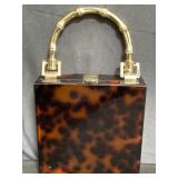 Lucite evening bag w/dust cover included 7??w x