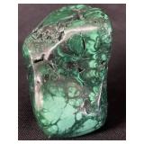 Polished malichite specimen