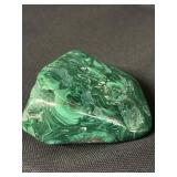 Polished malachite specimen