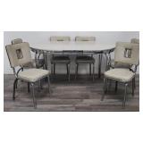 Vintage dining table one leaf & 6 chairs