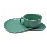 Vintage atomic ceramic soup bowl & plate Plate