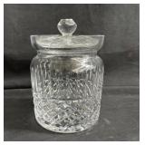Vintage Waterford Crystal biscuit barrel with