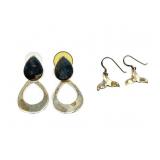 2 pairs sterling silver earrings, 5.83 grams