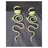 Pair of iron pillar-candle sconces