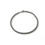Italian sterling silver clear stone bracelet,