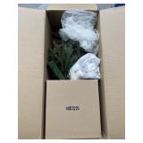 Outdoor red berry evergreen potted Christmas