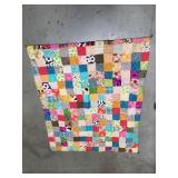 Vintage handmade quilted blanket