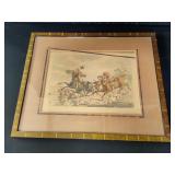 Antique hand colored lithograph