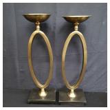 Contemporary candle sticks pair
