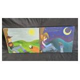 Group of two oil on canvas by Tom Boy, 16"x 20"