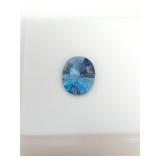 2.85 ct London blue topaz oval gemstone