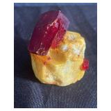 Red quartz specimen