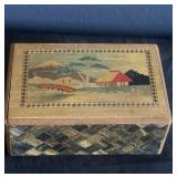 Vintage Japanese wood puzzle  box