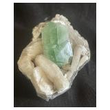 Green Apophyllite cluster specimen