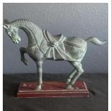 Vintage iron horse on a stand