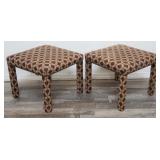 Pair of upholstered ottoman/stool