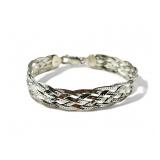 Italian sterling silver woven bracelet, 7.98
